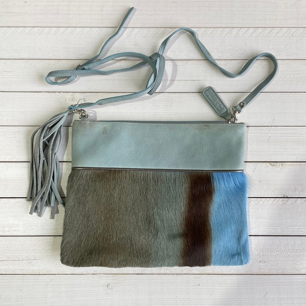 Tas Gemma springbok blauw 29x23cm #G-TL-BL-20 | Lederstore, Sieraden, Tassen en Uiterlijk, Blauw, Nieuw, Handtas, Grotestraat 32, 5836 AG, Sambeek, The Netherlands