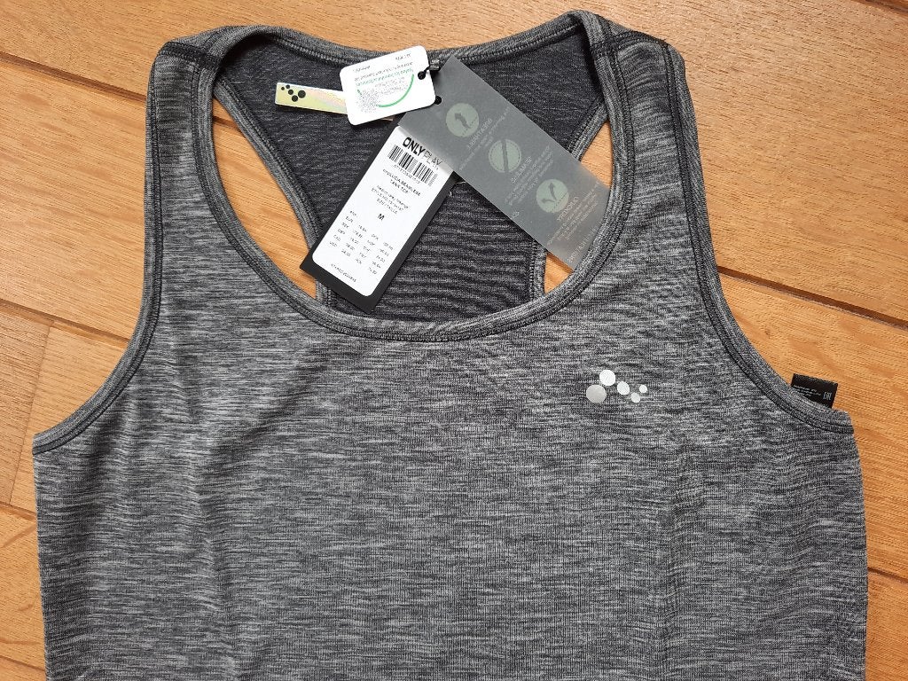 Only Play Lucia Steamless tank top grijs melee maat M - nieu, Kleding | Dames, Ophalen of Verzenden, Only Play, Grijs, Fitness of Aerobics