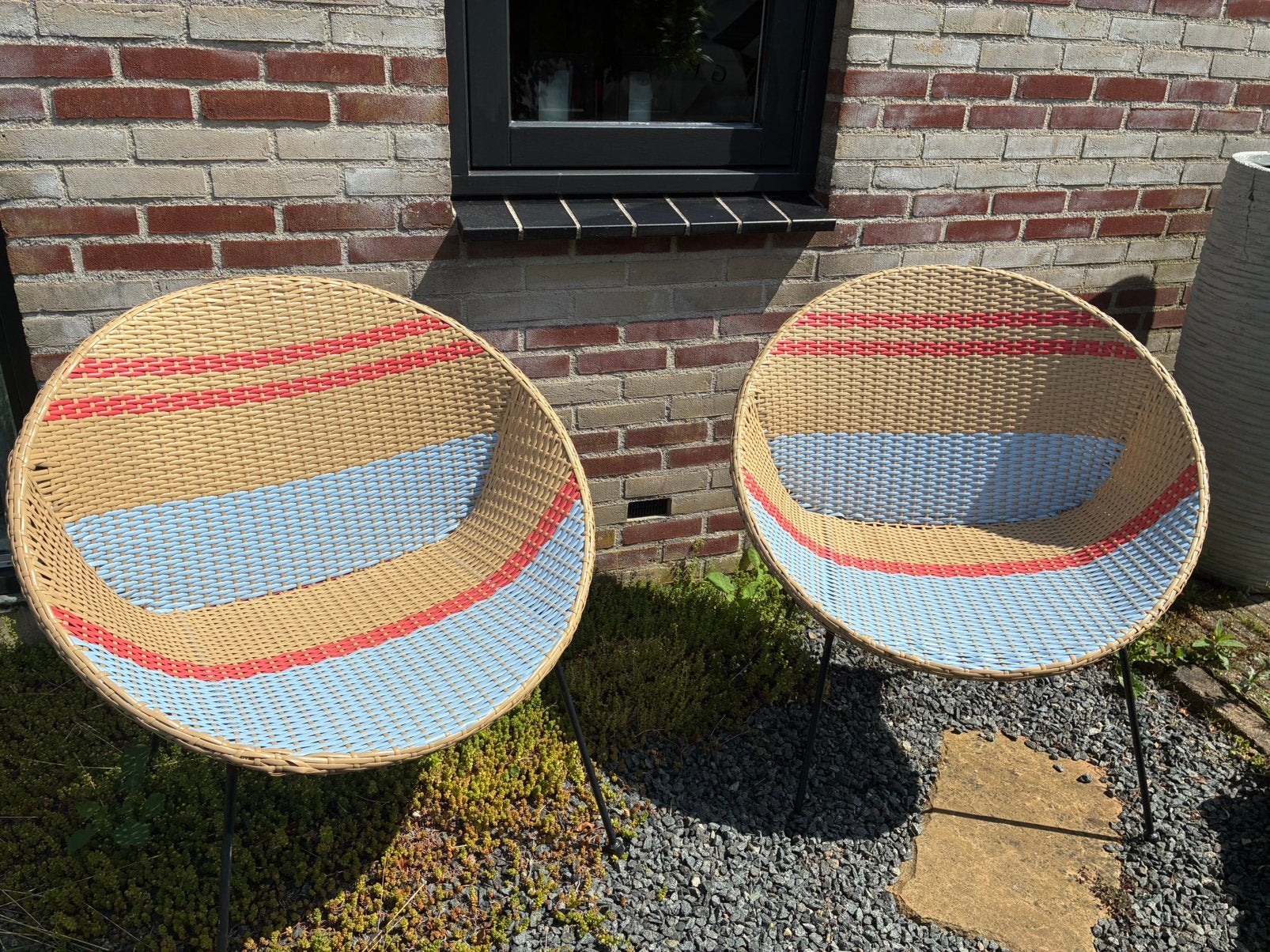 2 tuinstoelen, Ophalen, Zo goed als nieuw, Kunststof