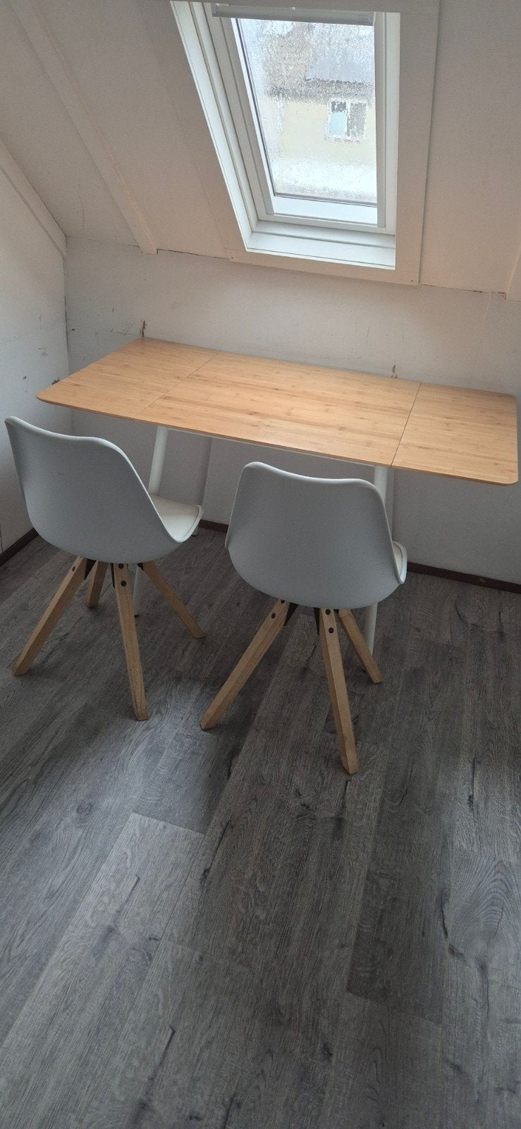 Inklapbare tafel met 3 stoelen, Ophalen, Gebruikt, 100 tot 150 cm, 50 tot 100 cm