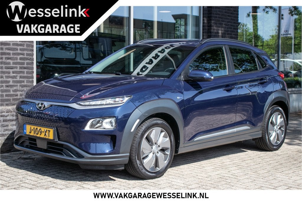 Hyundai KONA EV Comfort 64 kWh | SOH 100 % | Apple cp/Androi, Auto's, Hyundai, 12 maanden, Gebruikt, Blauw, Origineel Nederlands