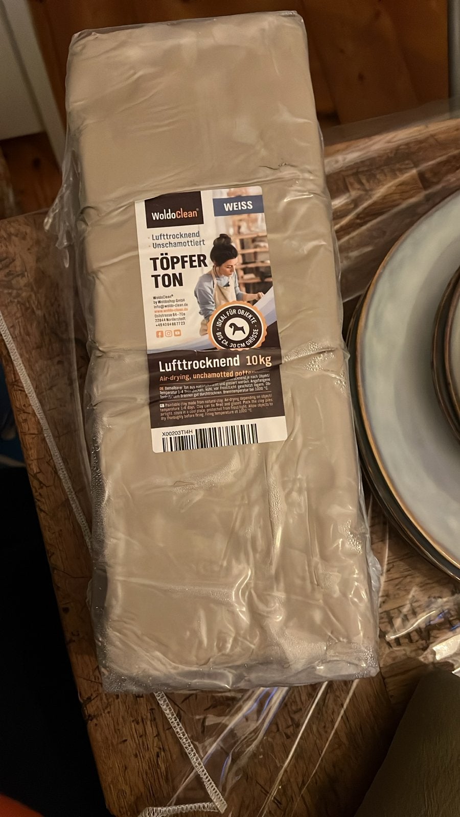 WoldoClean Luchtdrogende Klei Wit 10 kg - Nieuw, Ophalen, Nieuw, Knutselmateriaal, Wit