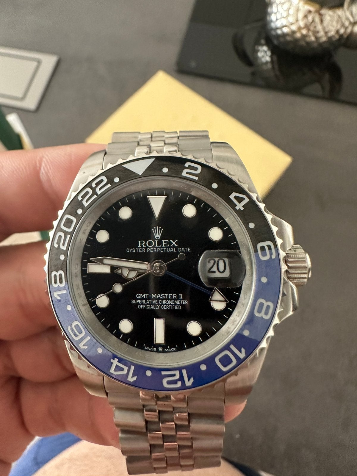 Rolex GMT Master II Bat, Sieraden, Tassen en Uiterlijk, Horloges | Heren, Ophalen of Verzenden, Zo goed als nieuw, Staal, Rolex