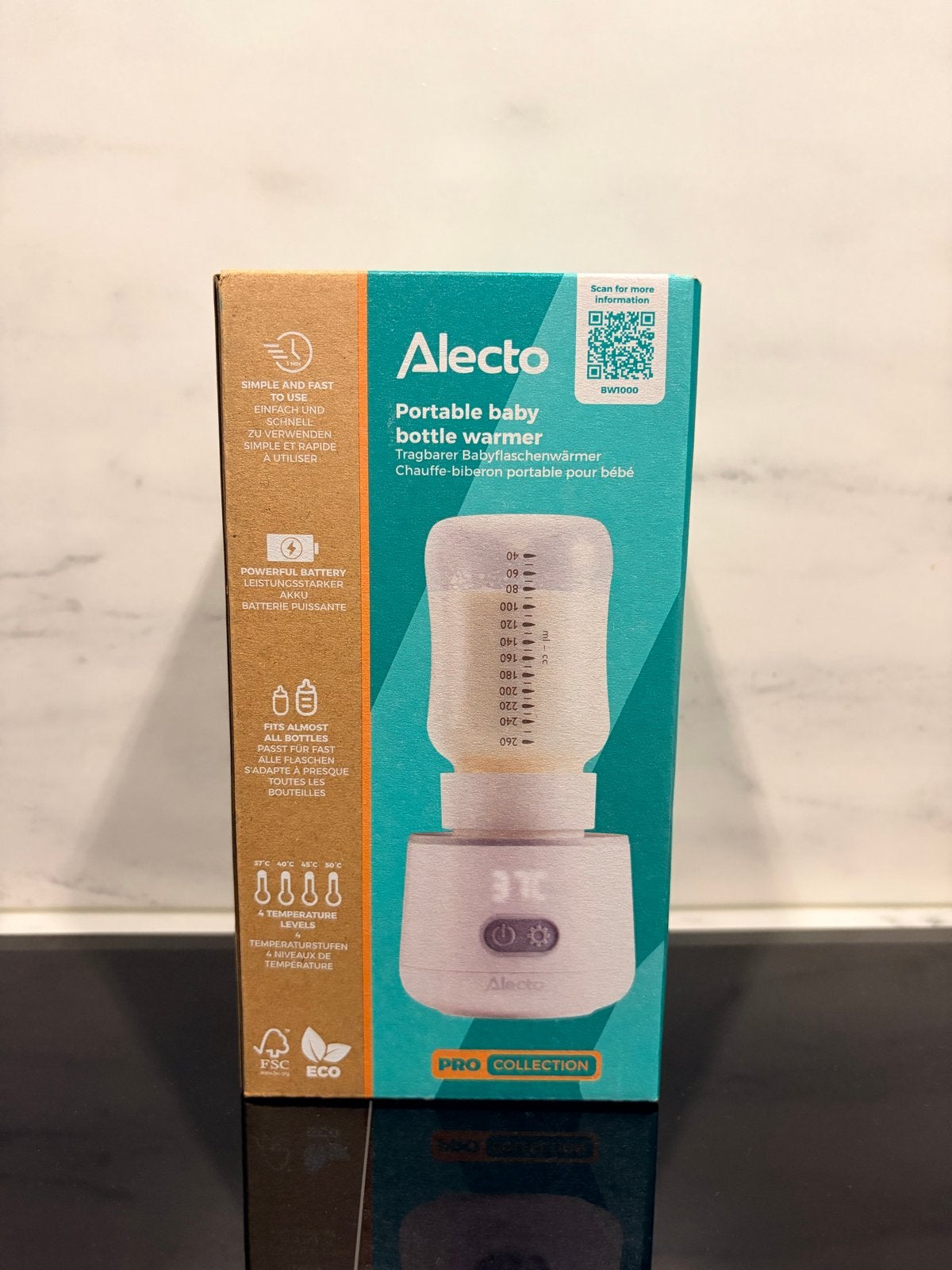 Alecto BW-1000 Draagbare Flessenwarmer - Nieuw in Doos, Ophalen, Flessen- of potjesverwarmer, Alecto, Nieuw