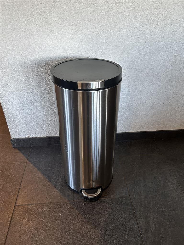 EKO Pedaalemmer Artistic 30L mat RVS, Huis en Inrichting, Gebruikt, Met pedaal, Ophalen of Verzenden, 20 tot 30 liter