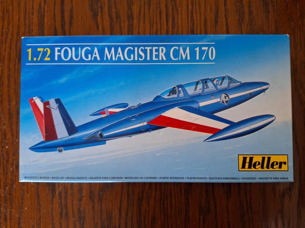 1:72 1/72 Heller Fouga Magister CM 170, Hobby en Vrije tijd, Modelbouw | Vliegtuigen en Helikopters, 1:72 tot 1:144, Ophalen of Verzenden