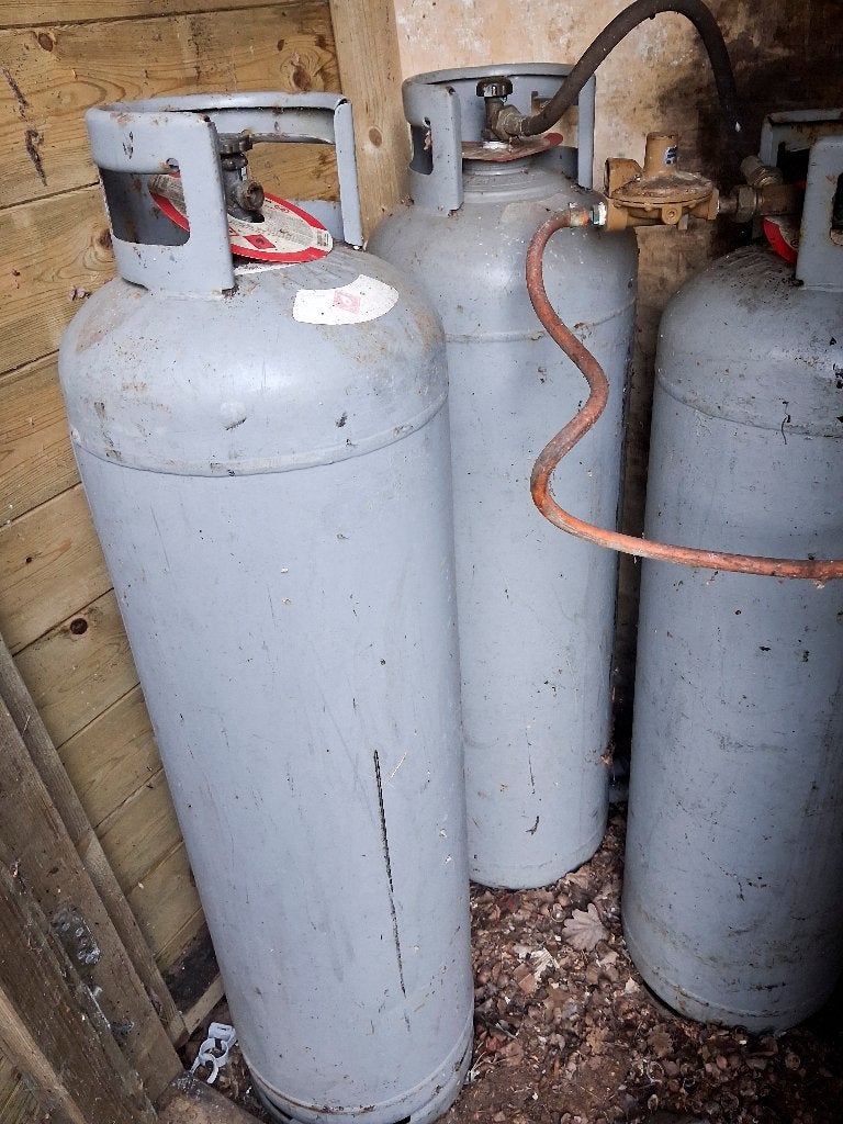 gasflessen met inhoud, Ophalen, Gebruikt
