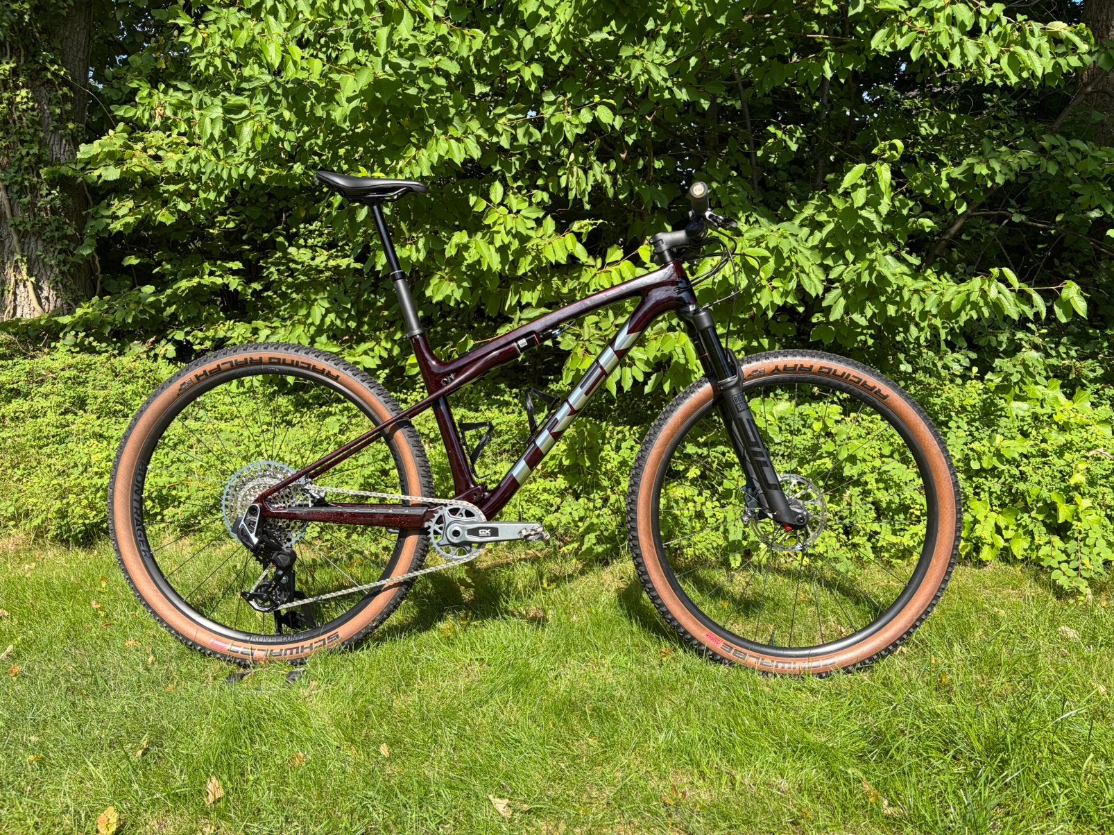 Trek Supercaliber 9.7 AXS T-Type smoke red L, Ophalen, Gebruikt, 45 tot 49 cm, Schijfrem