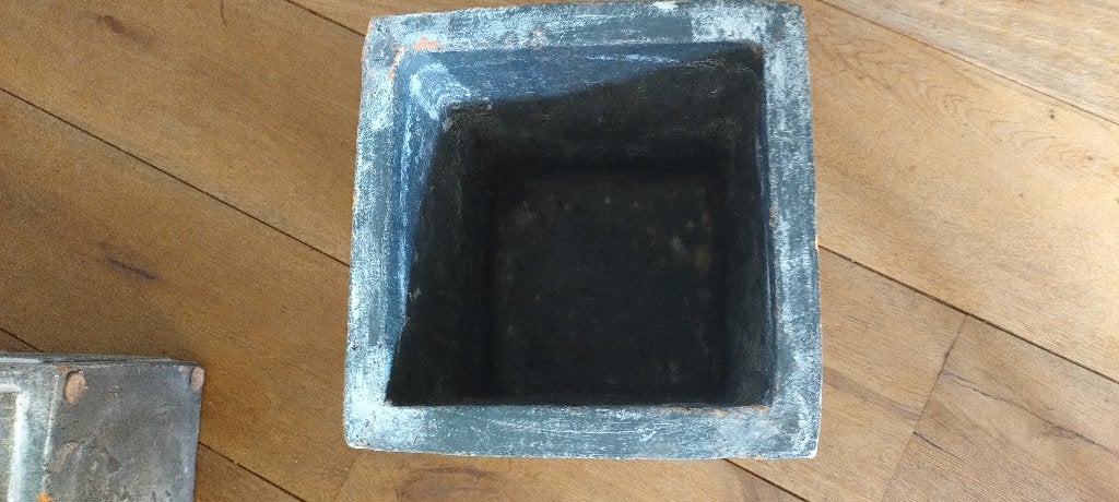2x Bloempotten, Tuin en Terras, Vierkant, Ophalen of Verzenden, Zo goed als nieuw, Binnen