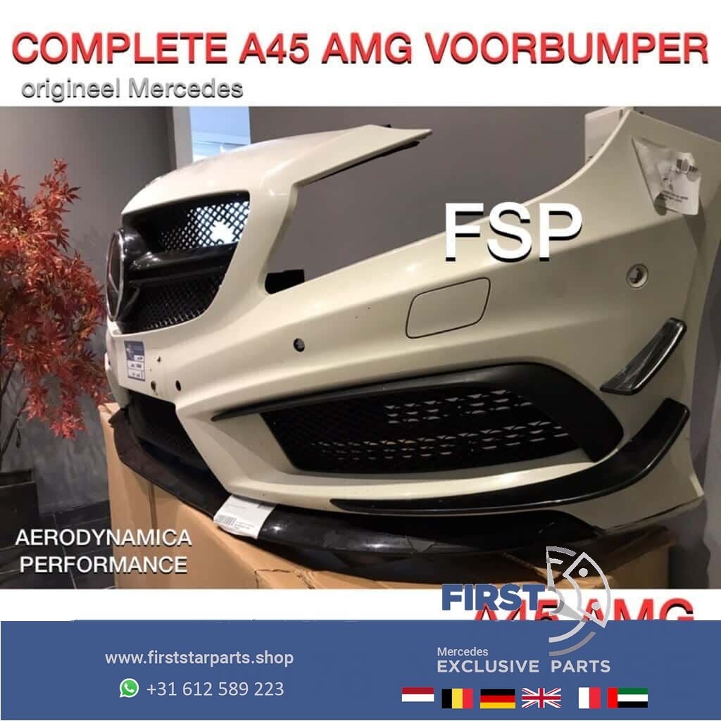W176 A45 AMG VOORBUMPER COMPLEET AERO PAKKET Mercedes A Klas, Gebruikt, -, Voor, Ophalen of Verzenden