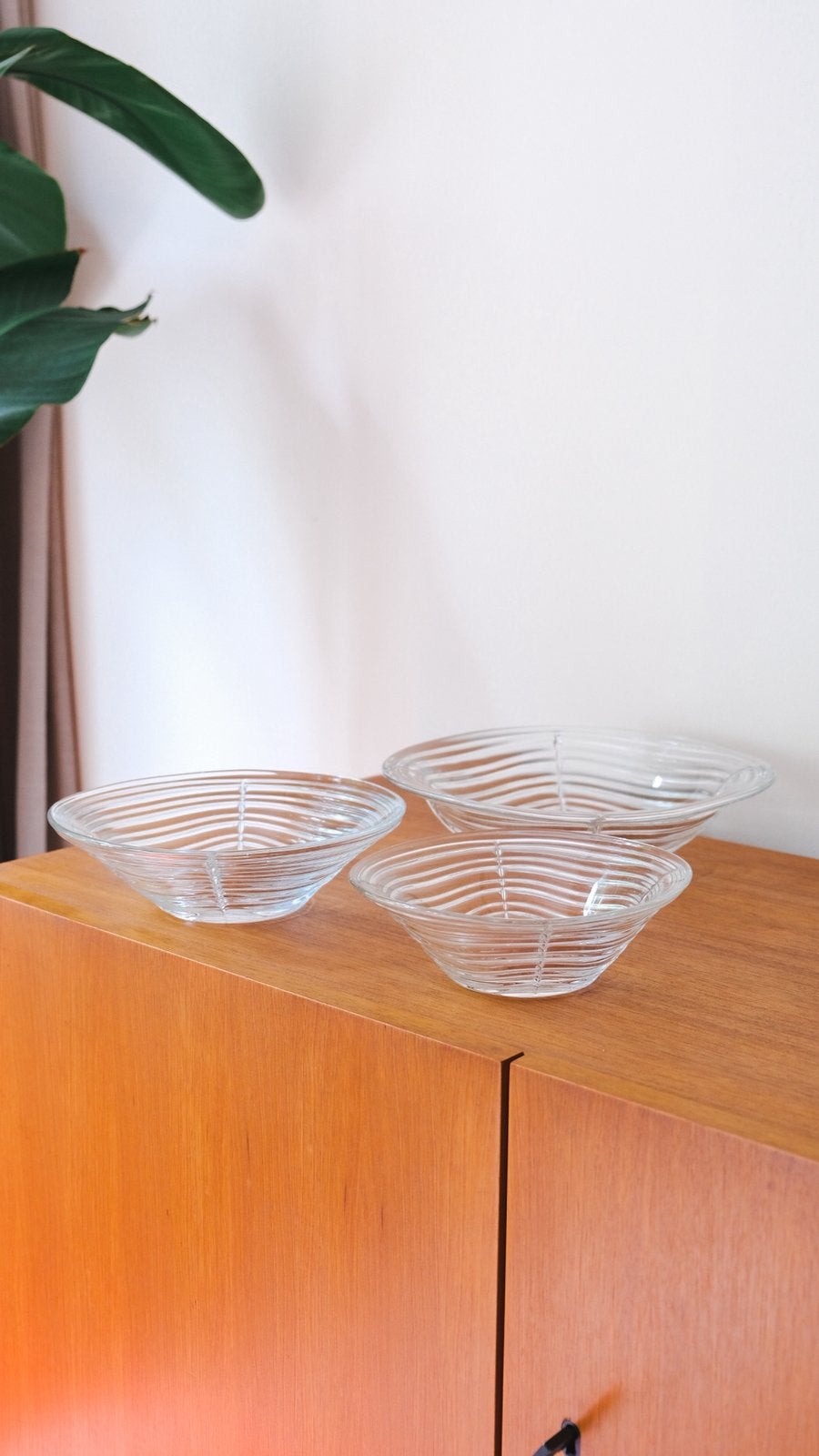 Set van 3 Sklo Union schalen, Ophalen of Verzenden, Zo goed als nieuw, Rond, Glas