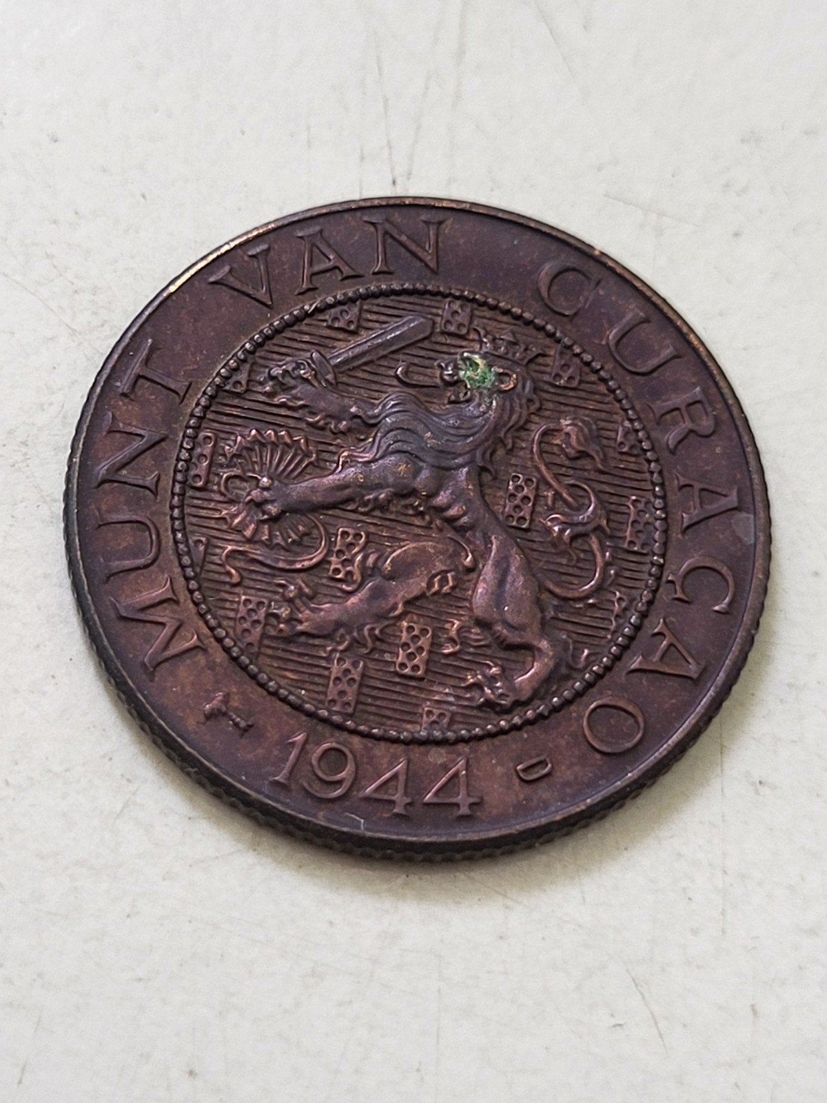 2½ Cent Munt Curaçao 1944, Ophalen of Verzenden, Overige waardes, Losse munt