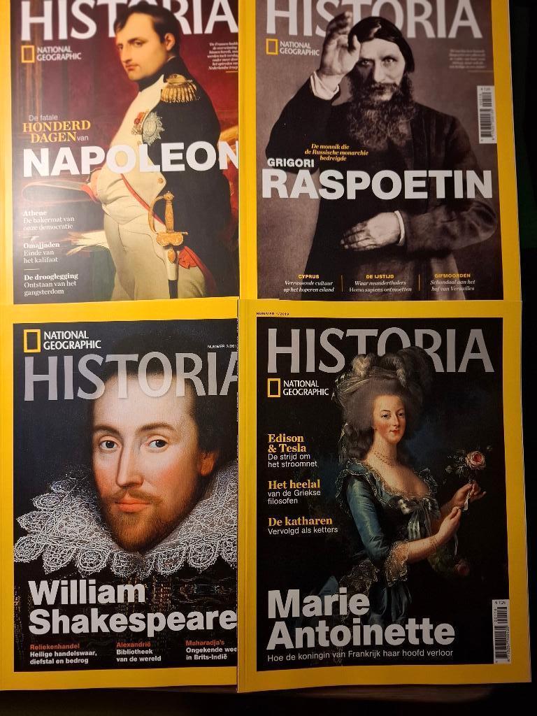 NATIONAL GEOGRAPHIC HISTORIA 4 STUKS, Boeken, Tijdschriften en Kranten, Ophalen of Verzenden, Zo goed als nieuw, Wetenschap en Natuur
