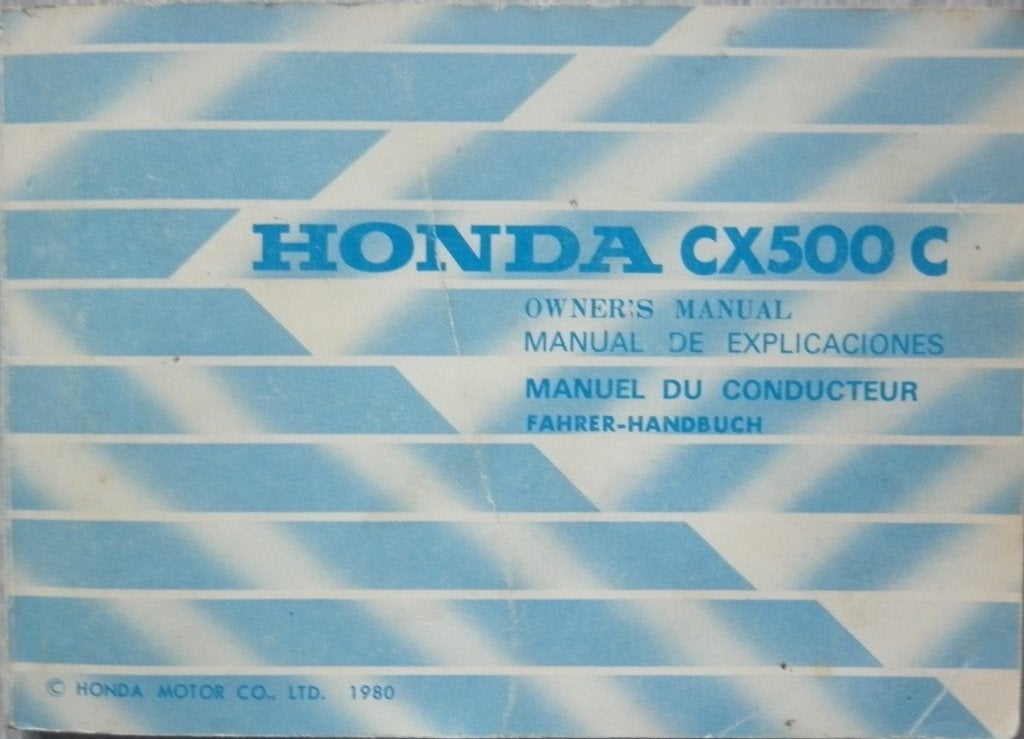 Honda CX500 C owner manual (3796z), Ophalen of Verzenden, Honda