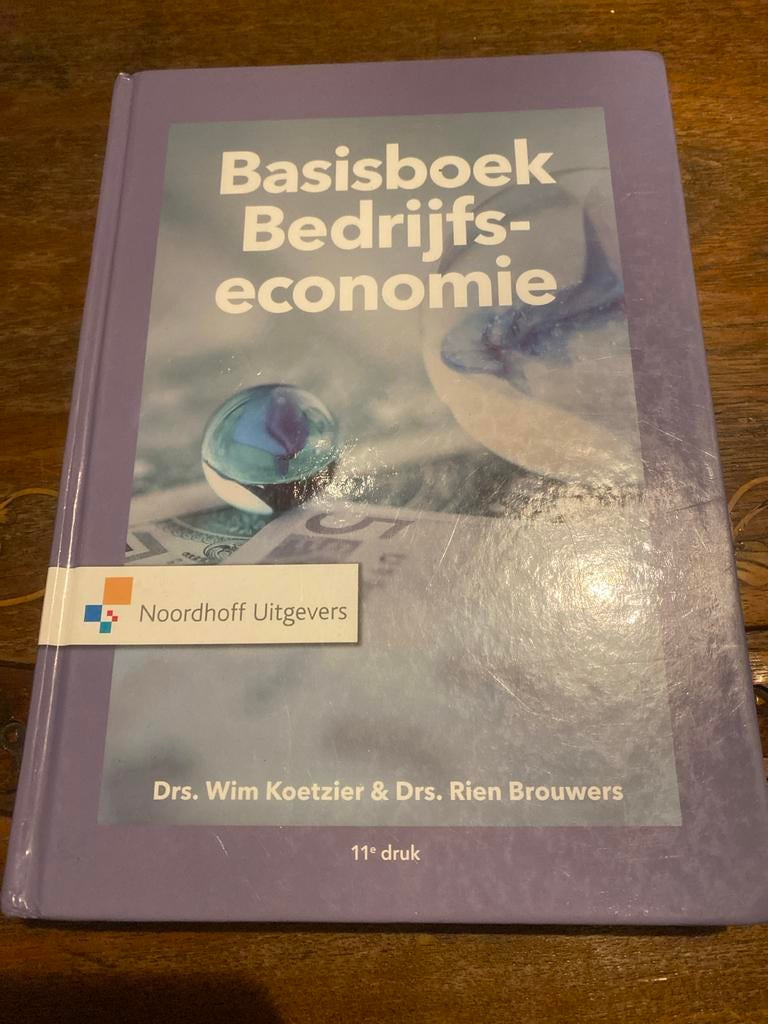 Basisboek Bedrijfseconomie 11e druk, Boeken, Studieboeken en Cursussen, Ophalen of Verzenden, Gamma, Gelezen, HBO
