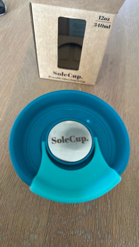 SoleCup 340ml travelcup met theezeef nieuw, Ophalen, Nieuw, Glas, Overige stijlen