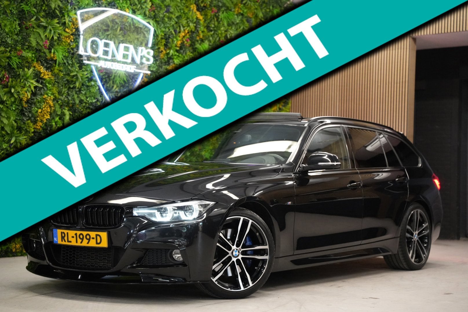 BMW 3-serie Touring 318i M-Sport / Pano / Trekhaak / H&K / H, Automaat, Gebruikt, 1465 kg, Zwart