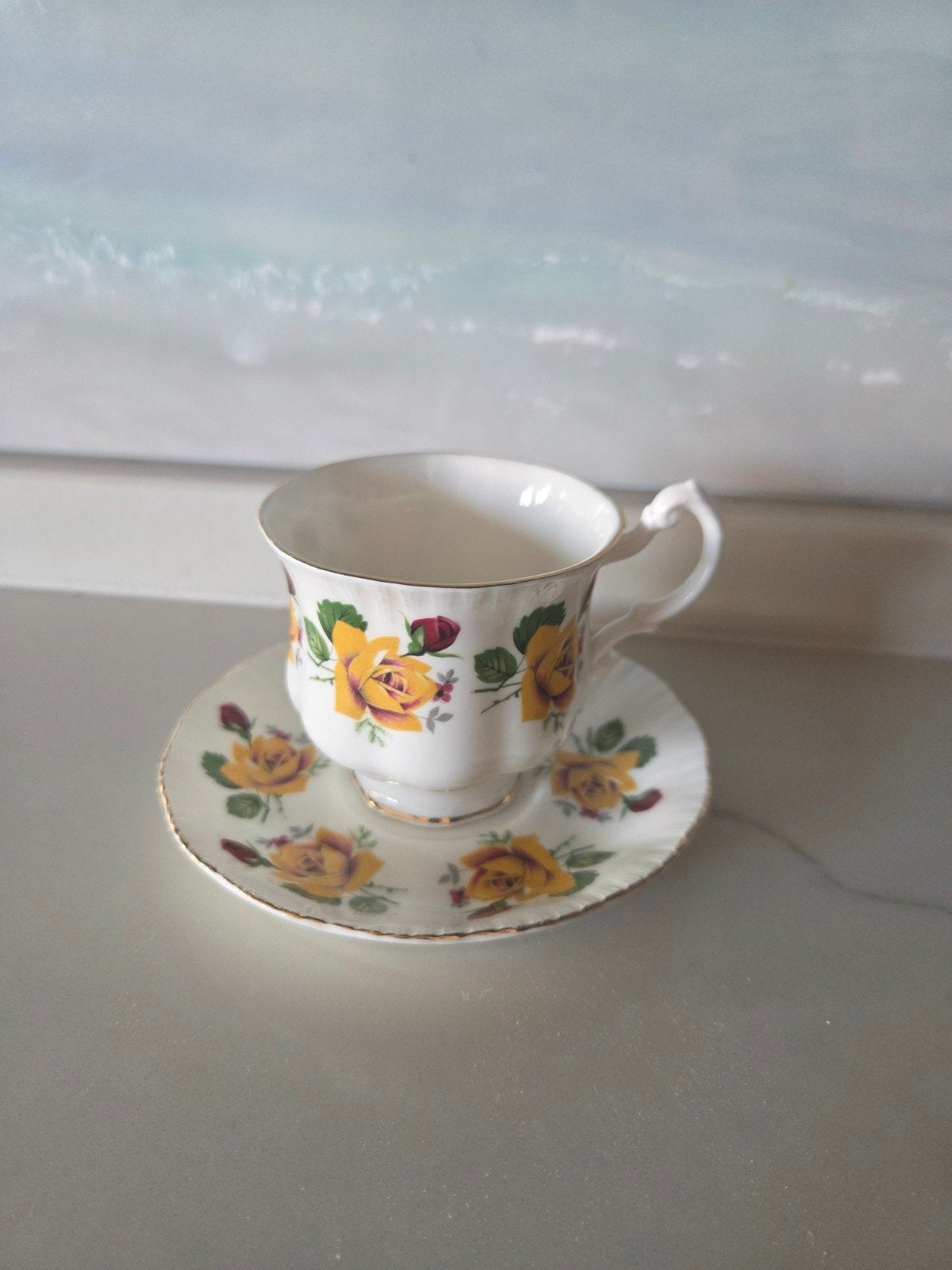 Vintage Royal Adderley Engelse Porseleinen Kop en Schotel, Ophalen