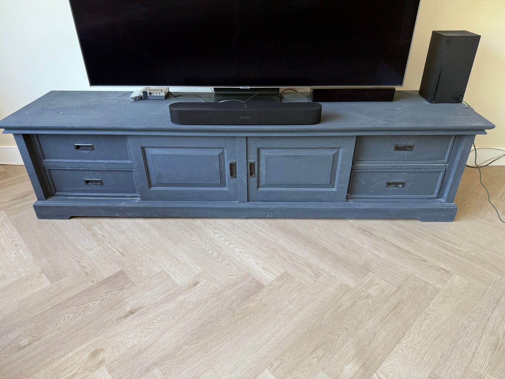 Tv tafel tv meubel riverwoods, Ophalen, Gebruikt, 200 cm of meer, Minder dan 100 cm