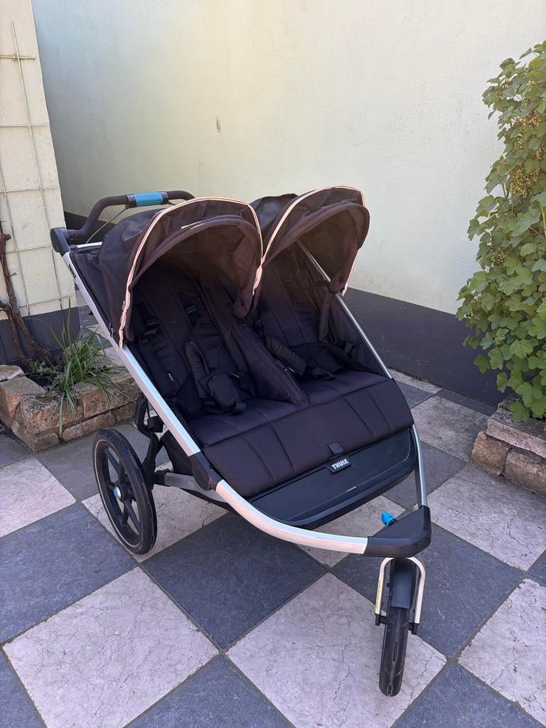 Thule Dubbele Kinderwagen - Ideaal voor Twee Kinderen, Gebruikt, Duowagen, Ophalen, Kinderwagen