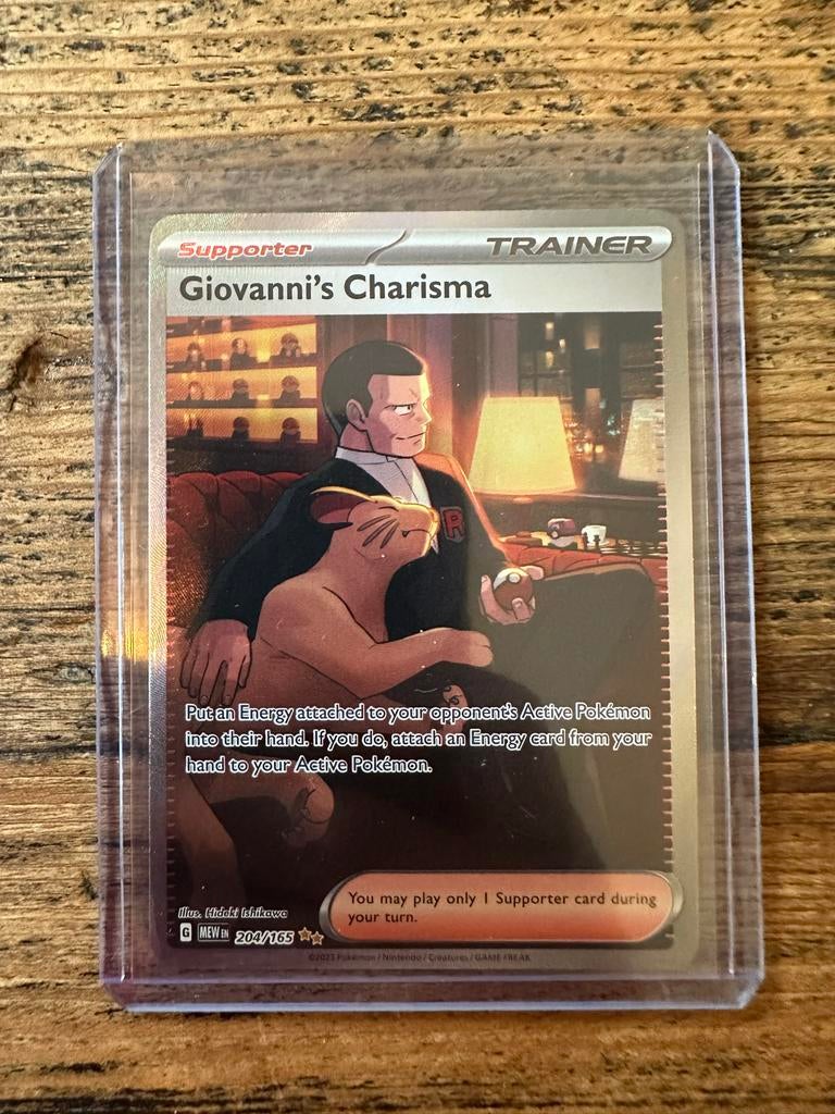 Pokemon Kaart - Giovanni’s Charisma (Trainer), Ophalen, Zo goed als nieuw, Losse kaart