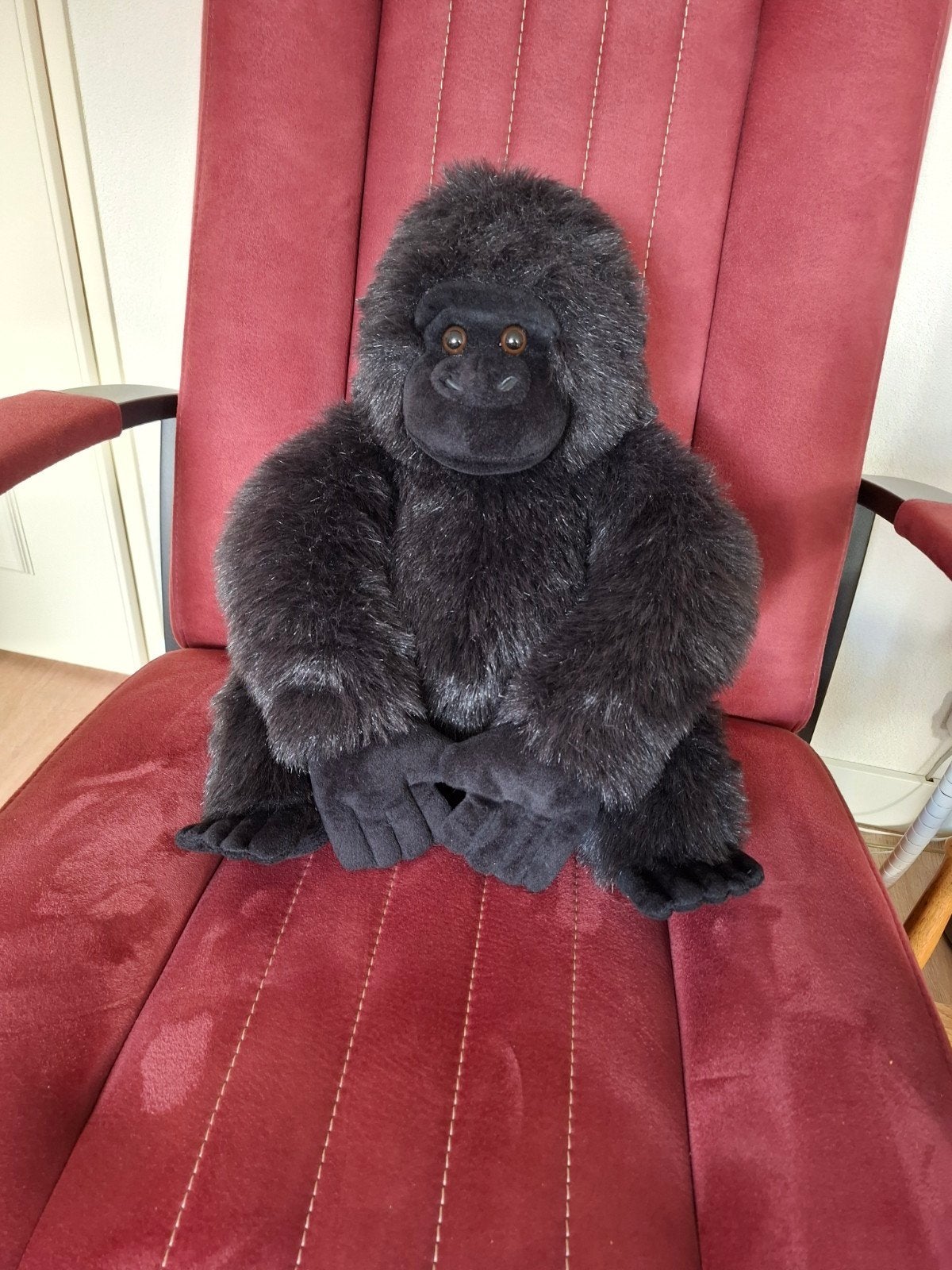 hele mooie zwarte pluche aap (gorilla), Ophalen, Overige typen, Zwart, Zo goed als nieuw