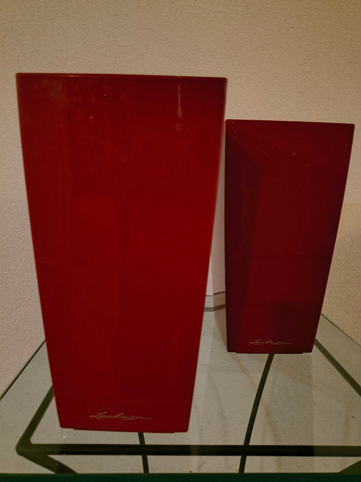 Lechuza plantenbak rood 26 cm totaal 3 stuks, Ophalen of Verzenden, Gebruikt