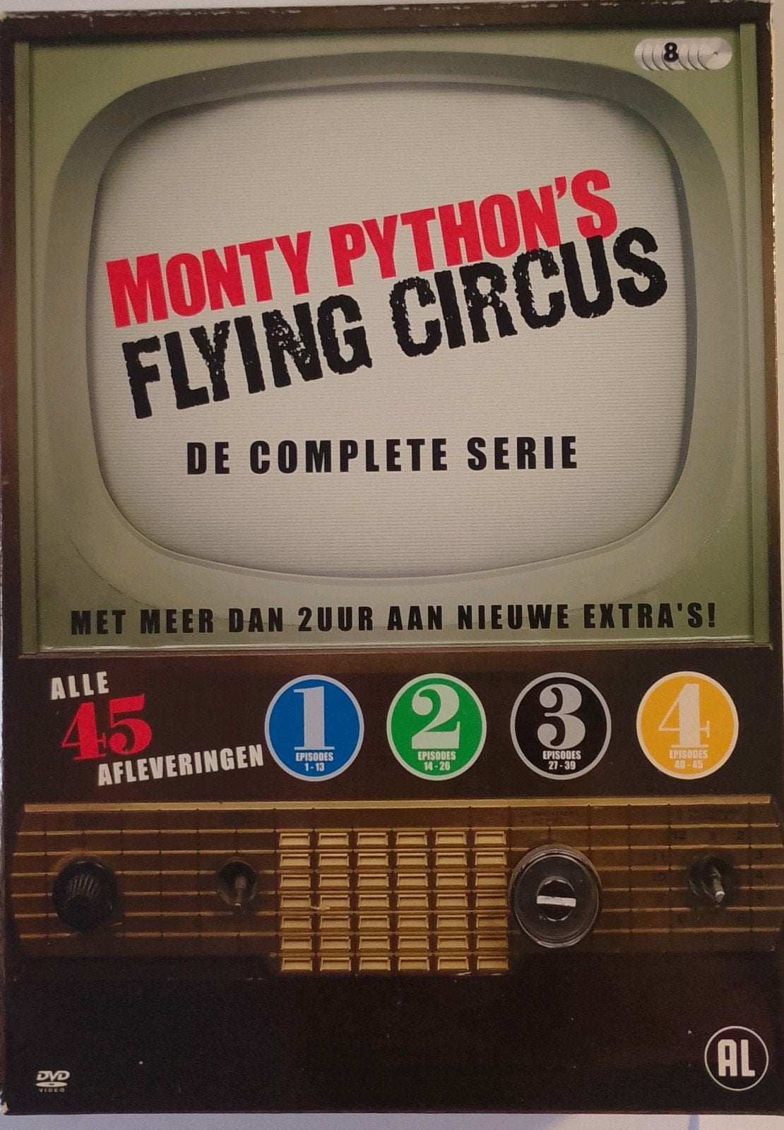 Monty Python's Flying Circus Compleet NIEUWSTAAT 8-DVD Box, Bonusmateriaal, Engels, Alle leeftijden, Nederlands