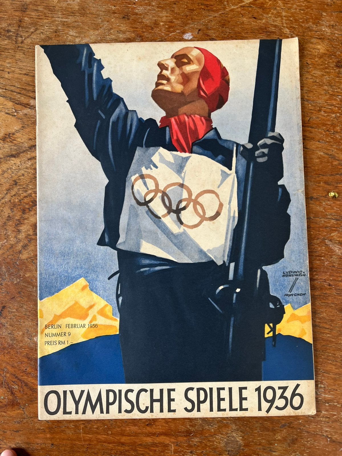 Magazine Olympische Spelen 1936 - februari 1936 (Nr. 9), Verzamelen, Ophalen of Verzenden, Overige soorten, Duitsland, Boek of Tijdschrift