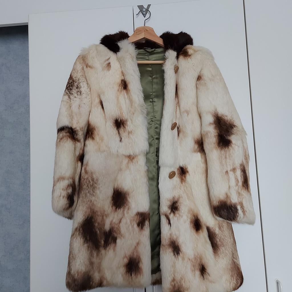 Dames Bontjas van konijn.., Kleding | Dames, Jassen | Winter, Ophalen, Nieuw, Maat 36 (S), Beige