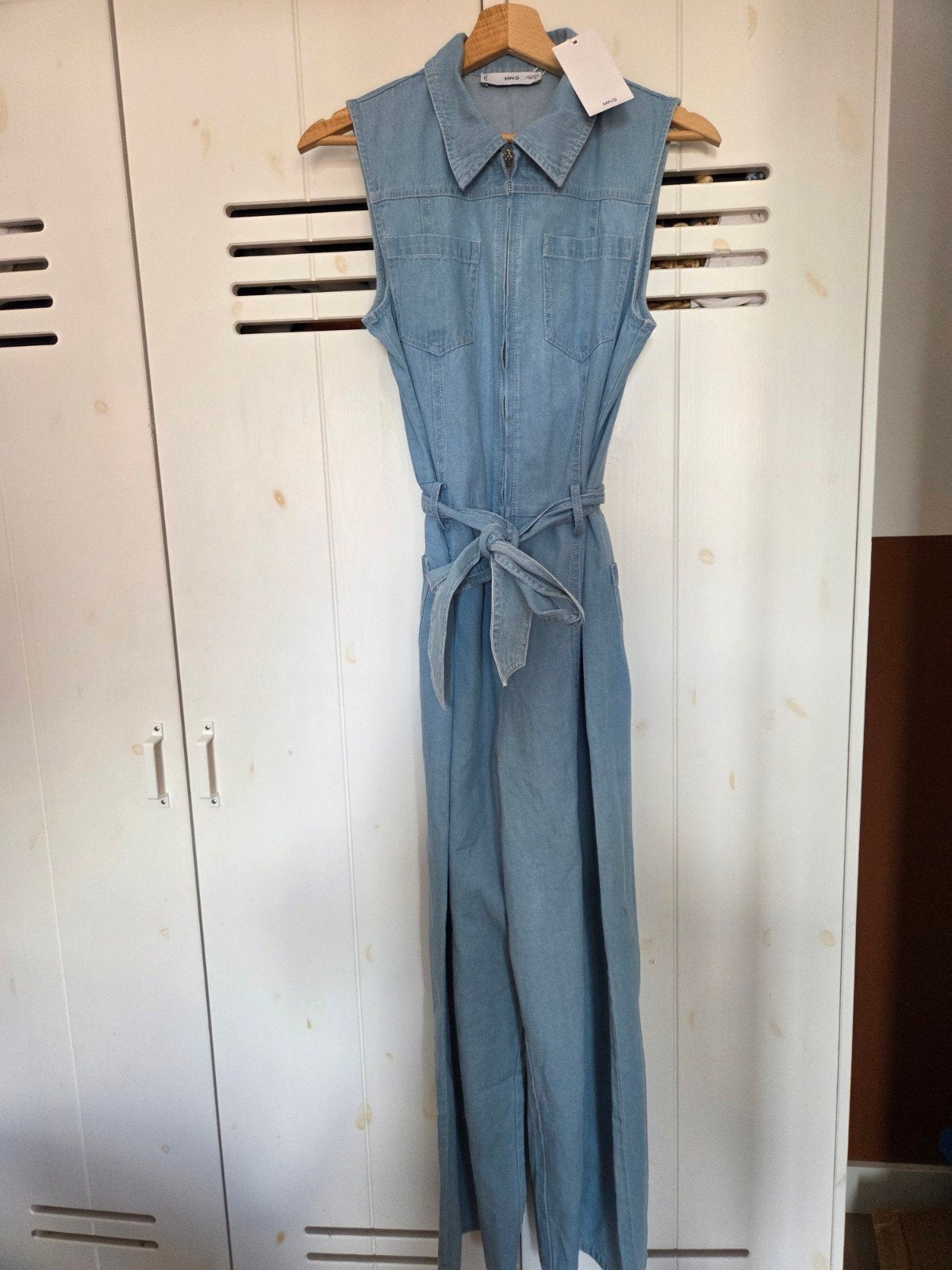 Mango denim jumpsuit maat m nieuw, Maat 38/40 (M), Mango, Blauw, Nieuw