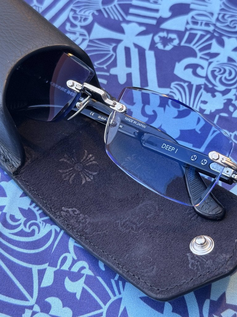 Chrome Hearts Deep I Zonnebril - Blauw, Overige merken, Zonnebril, Blauw, Nieuw