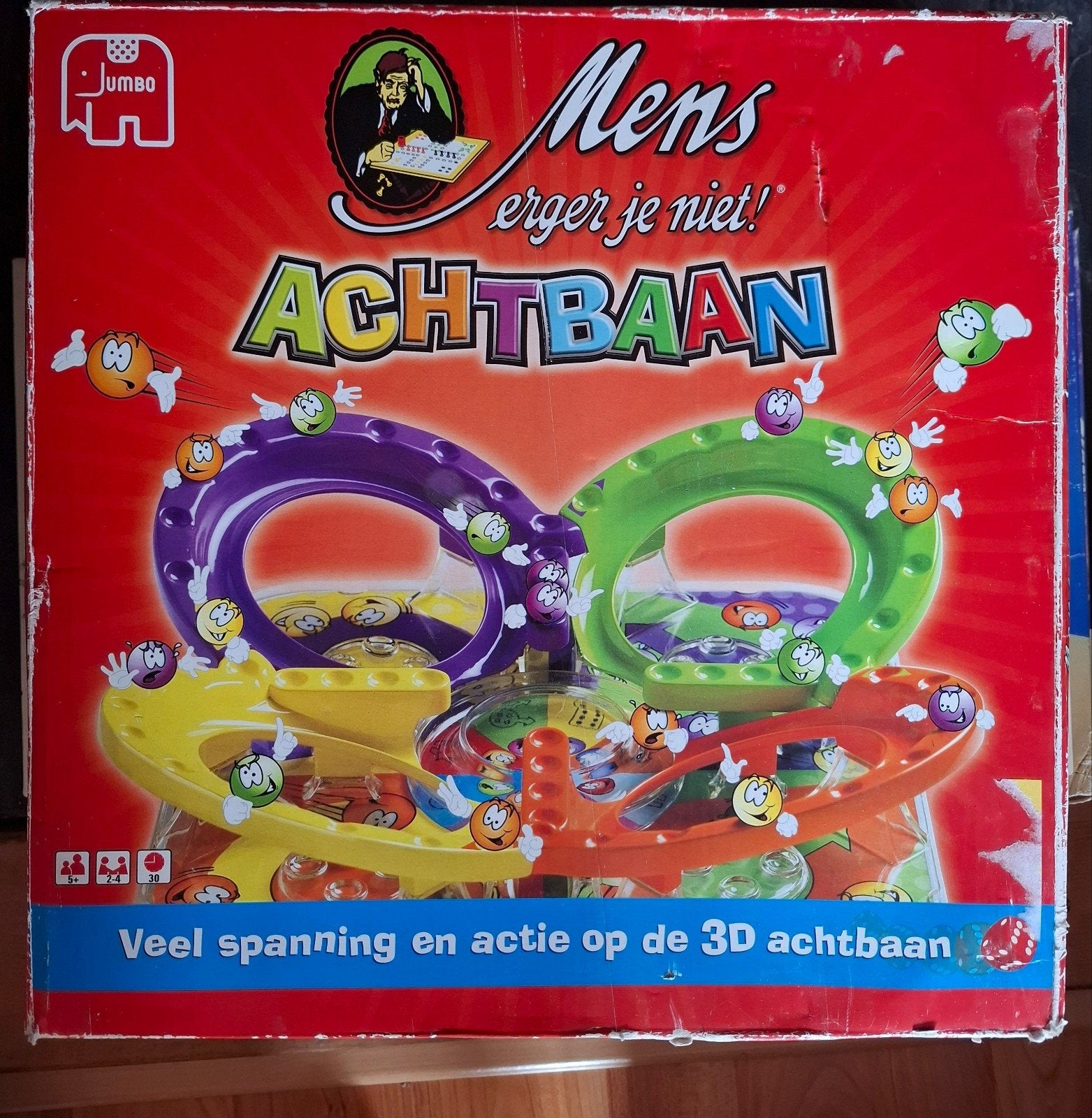 Mens Erger Je Niet! Achtbaan - Jumbo 3D Bordspel, Drie of vier spelers, Ophalen of Verzenden, Gebruikt, Jumbo