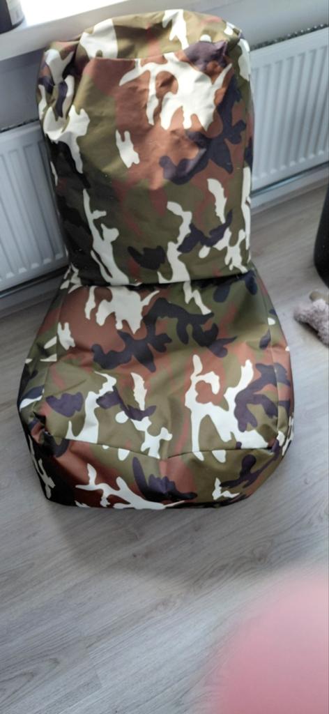 Whoober Zitzak Camouflage - Comfortabel en Stijlvol, Ophalen, Gebruikt, Groen, Zitzak
