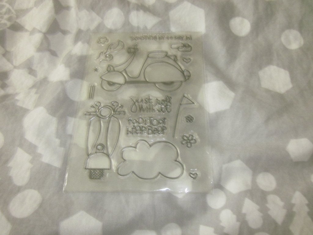 Nieuwe clearstamps scooters, Hobby en Vrije tijd, Stempelen, Verzenden, Nieuw, Clearstamp