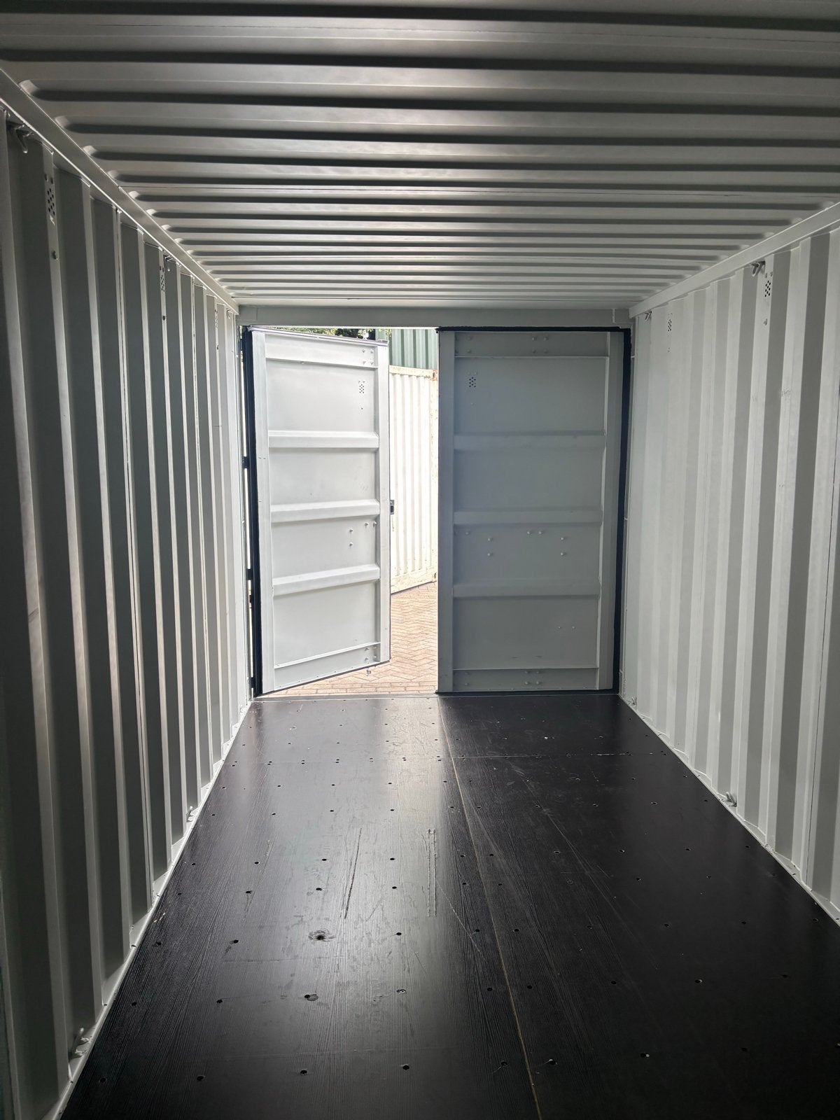 Nieuwe 20ft zeecontainer in zwart, donkergroen of antraciet, Ophalen of Verzenden