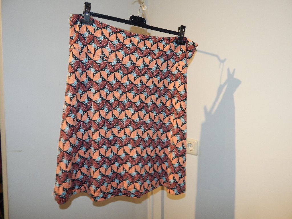 King Louie leuke rok uitlopend model kleurrijke print XL, Meerkleurig, Maat 46/48 (XL) of groter, Ophalen of Verzenden, Zo goed als nieuw