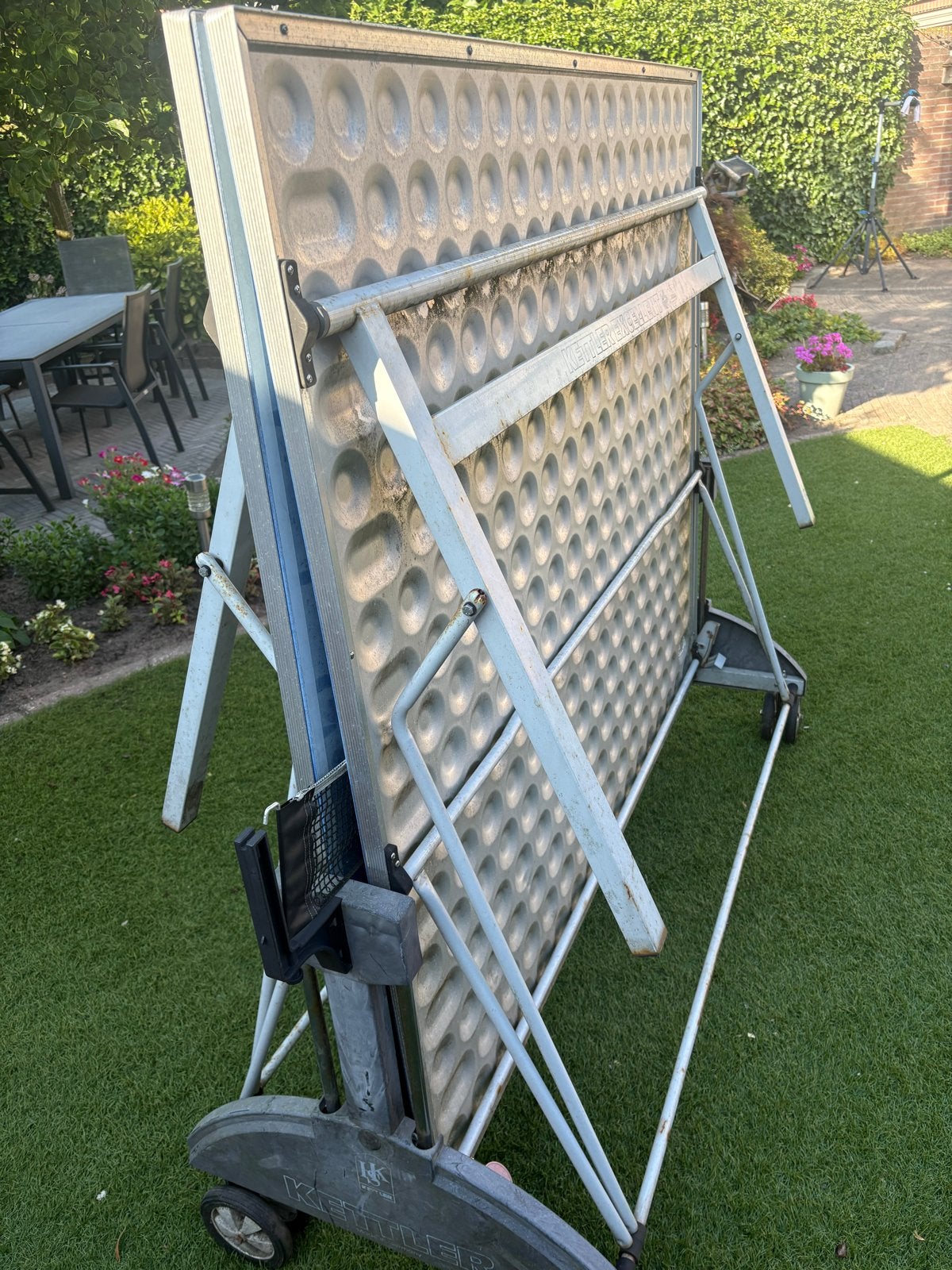 Kettler Tafeltennistafel Outdoor - Inklapbaar & Verrijdbaar, Ophalen, Gebruikt, Tafel Outdoor, Inklapbaar