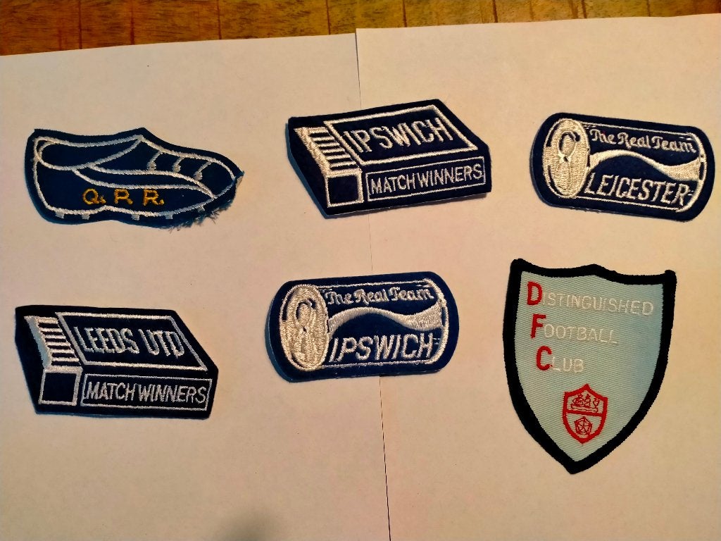 Leeds United Leicester City Ipswich vintage voetbal patches, Ophalen of Verzenden, Nieuw, Buitenlandse clubs, Overige typen