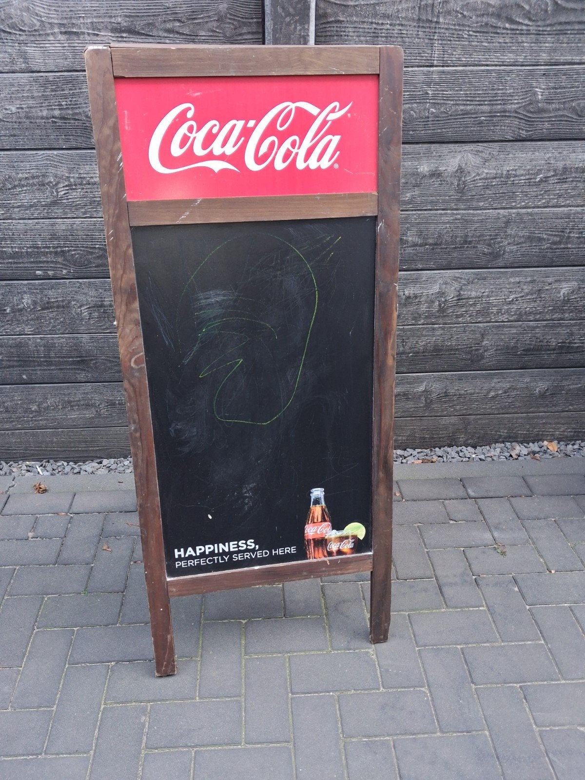 coca cola  vintage krijtbord reclame bord, Ophalen of Verzenden, Gebruikt, Reclamebord