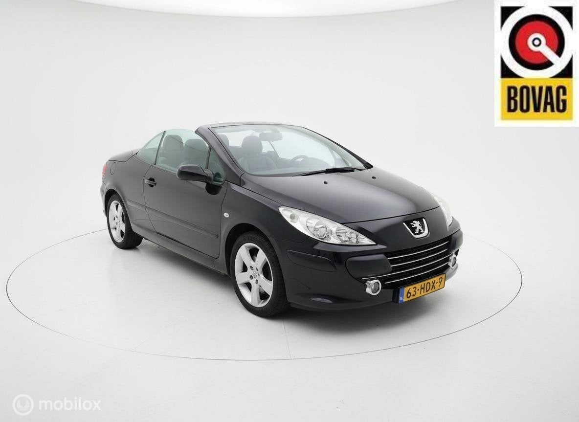 Peugeot 307 CC 2.0-16V Palm Beach 2008 AIRCO/LMV/STOELVERWAR, Voorwielaandrijving, Gebruikt, Zwart, 4 cilinders