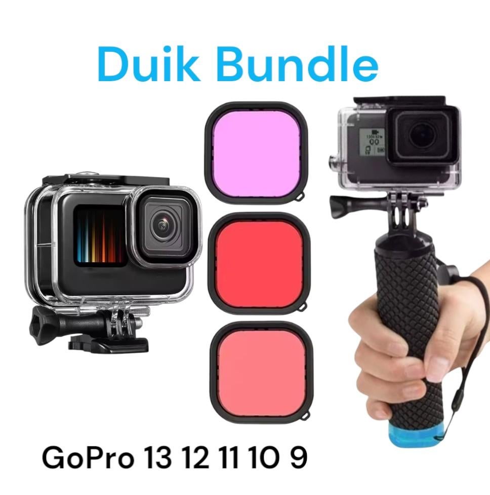 Duikbehuizing Voor GoPro 13 12 11 10 9 Duik Grip Set, Audio, Tv en Foto, Actiecamera's, Ophalen of Verzenden, Nieuw, GoPro