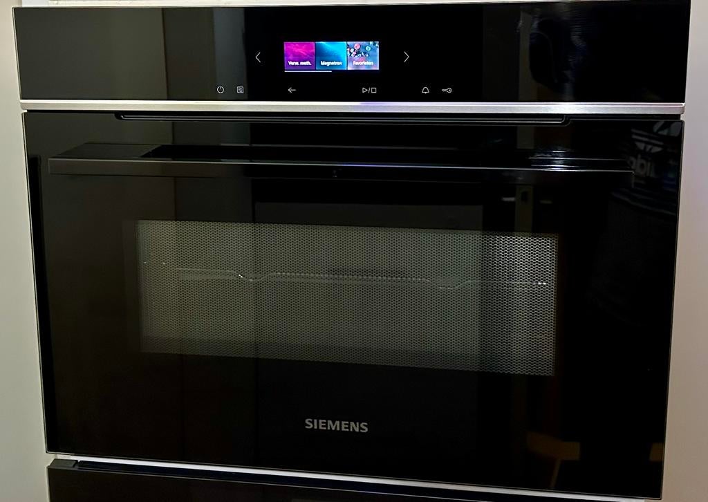 SIEMENS inbouw Combi oven/Magnetron CM724G1B1S (nieuwstaat), Combimagnetron, Crisp, Ophalen of Verzenden, Zo goed als nieuw