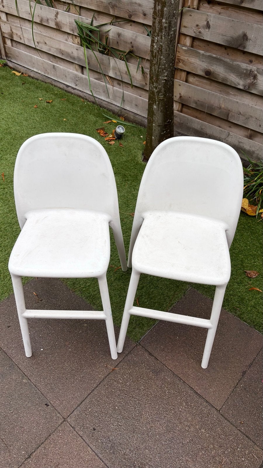 IKEA Urban stoelen - 2 stuks - Wit, Ophalen, Kunststof, Gebruikt, Wit