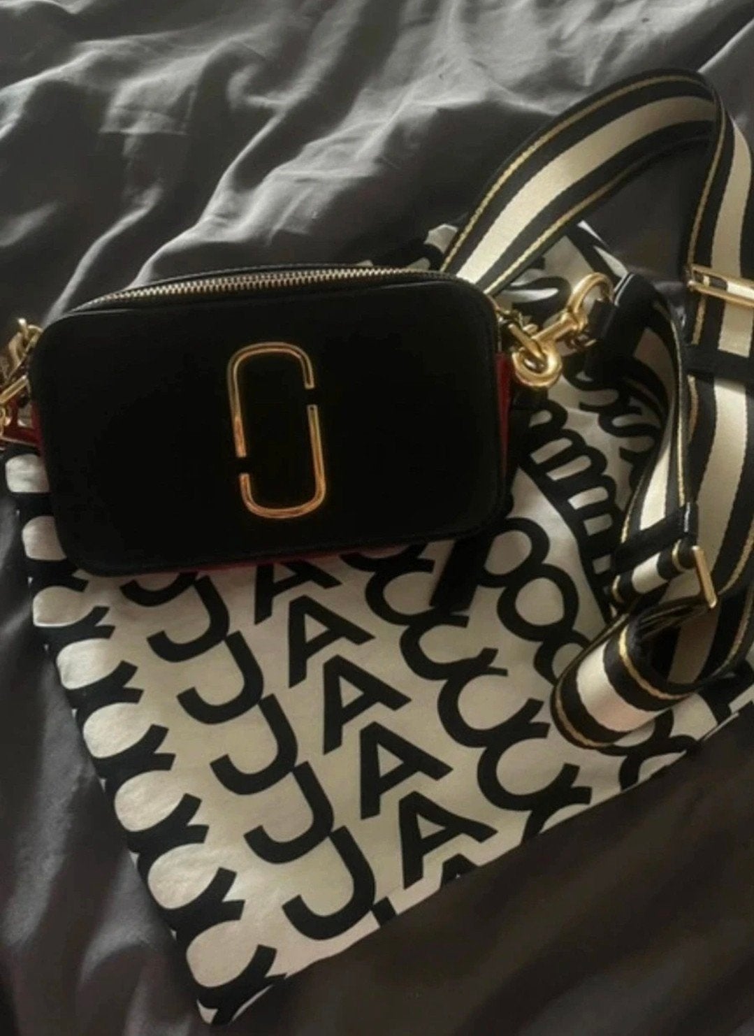 Marc Jacobs The Snapshot Schoudertas Zwart/Bordeaux, Ophalen of Verzenden, Zo goed als nieuw, Zwart, Schoudertasje