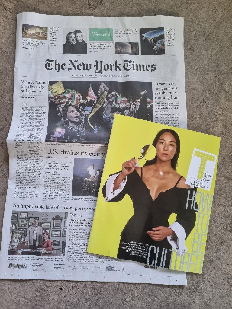NIEUW The New York Times (+ cultureel magazine) van zaterdag, Ophalen of Verzenden, 1980 tot heden, Krant