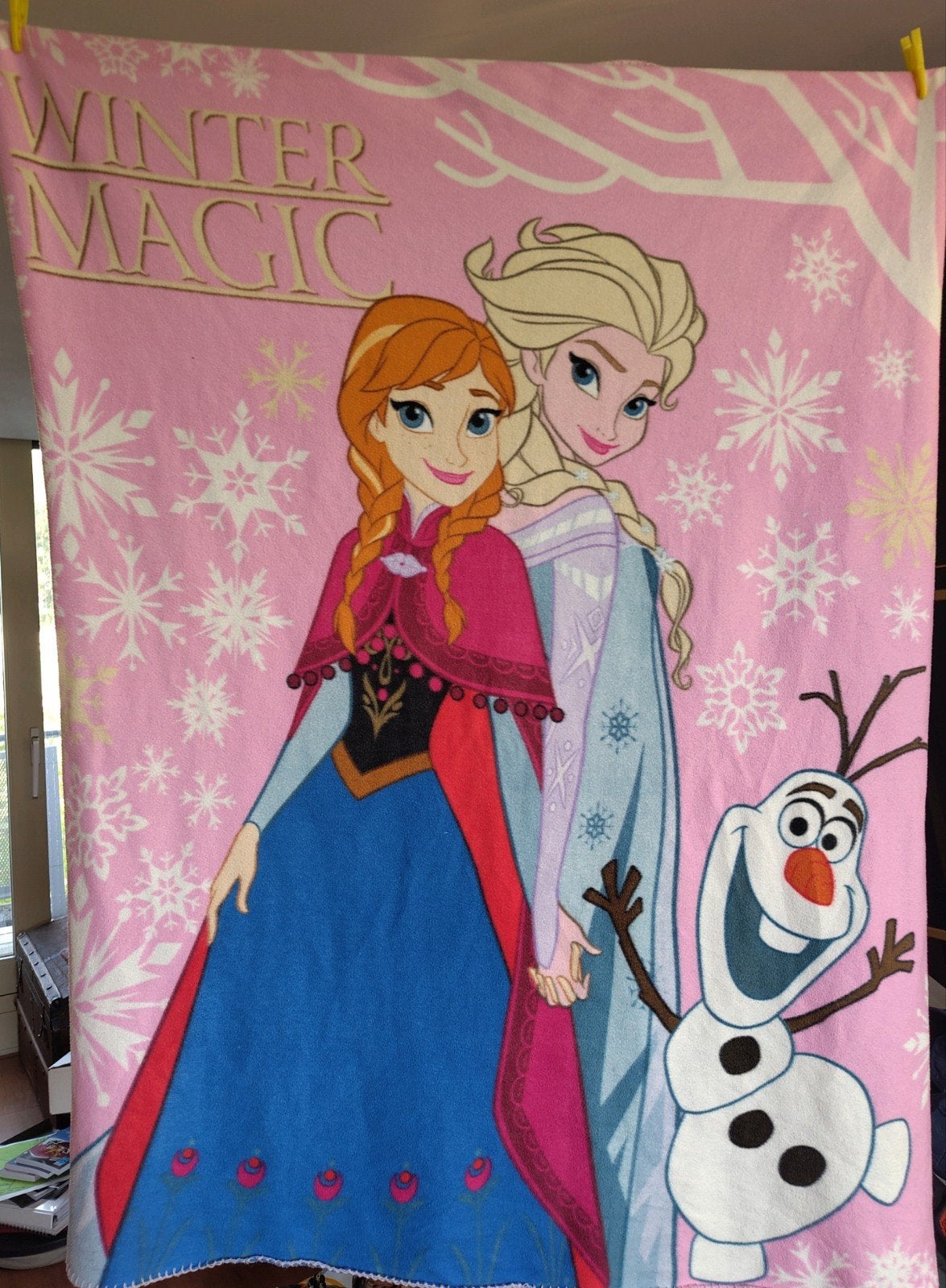 fleecedeken Frozen, Gebruikt, Meisje, Eenpersoonsbed, Ophalen of Verzenden