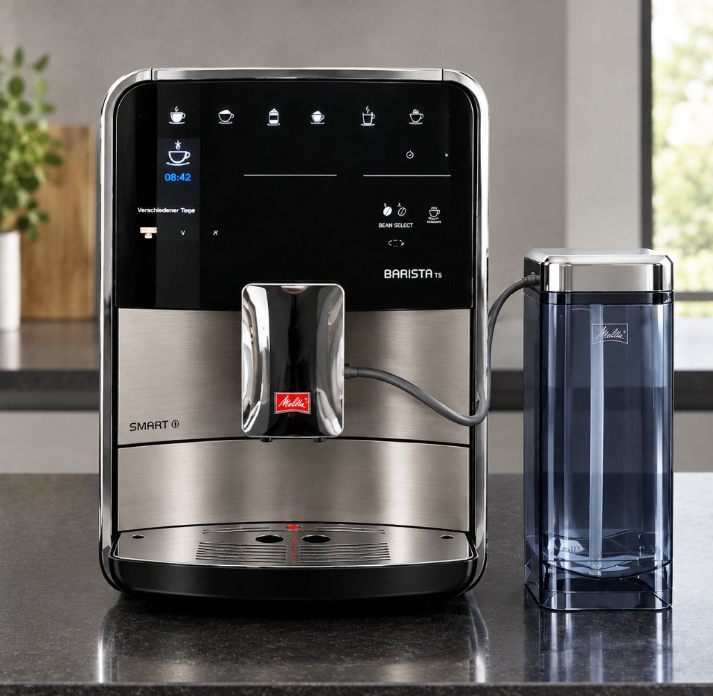 Melitta Barista TS Smart Zilver, Afneembaar waterreservoir, Koffiemachine, Ophalen of Verzenden, Zo goed als nieuw