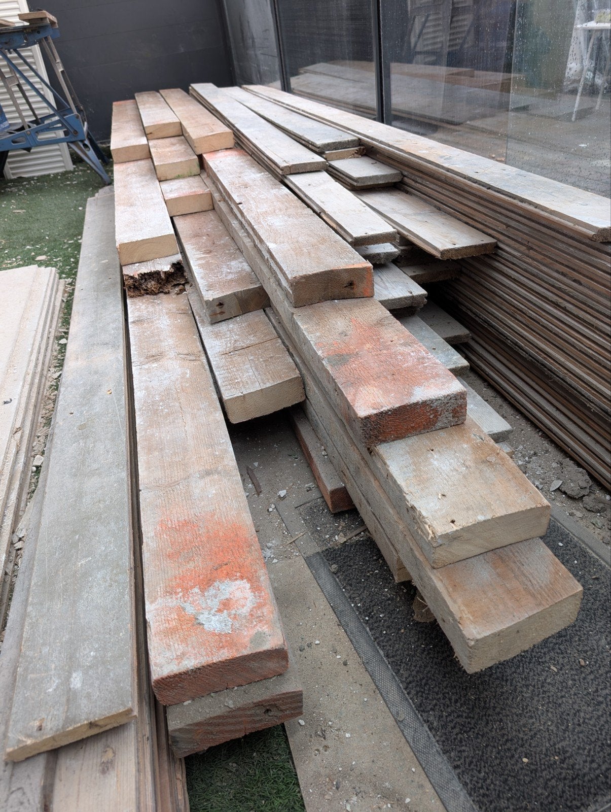 Originele massief houten vloerplanken en balken jaren '30, Doe-het-zelf en Verbouw, Hout en Planken, Ophalen of Verzenden, Gebruikt