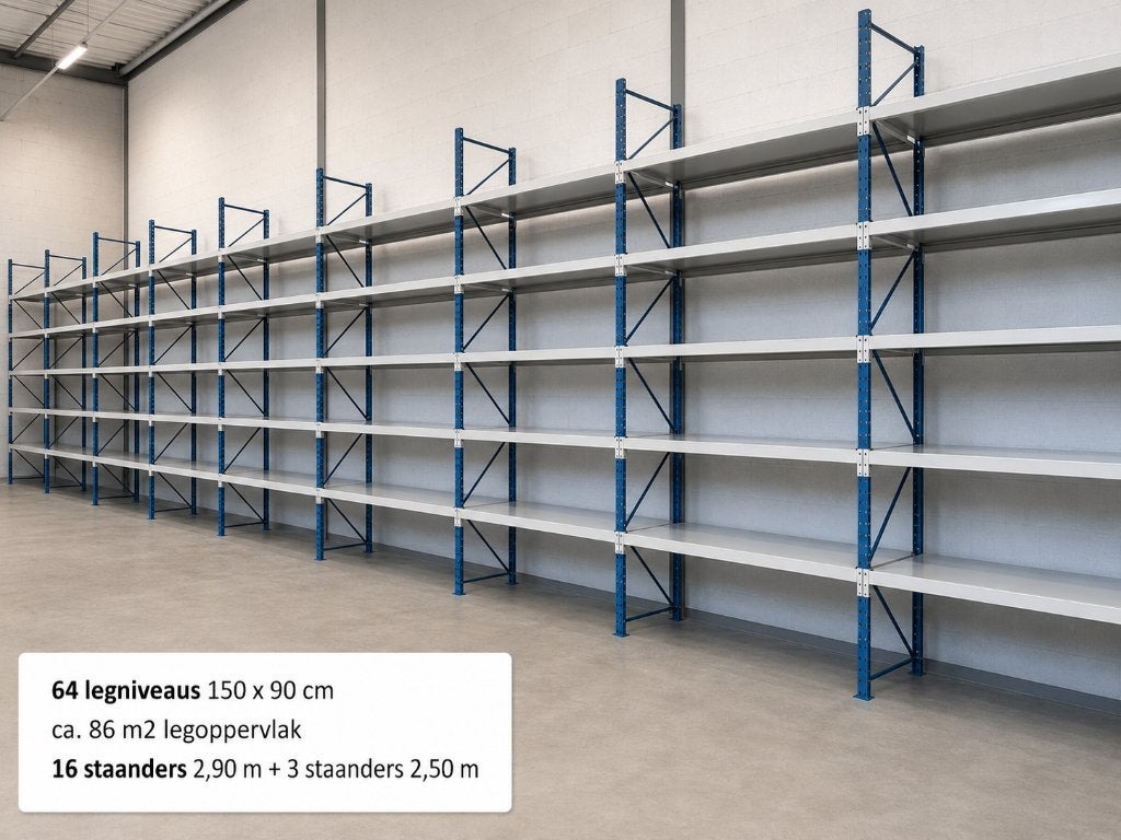 Partij magazijnstelling / grootvakstelling 90 cm, Ophalen